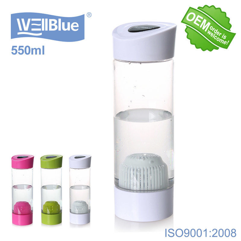 550ml BPA Free Wellblue Alkaline Ionized Water Bottles With Minerial Balls